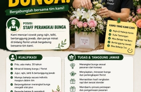 Lowongan Kerja Palangkaraya – Florist & Staf Toko (King Florist)