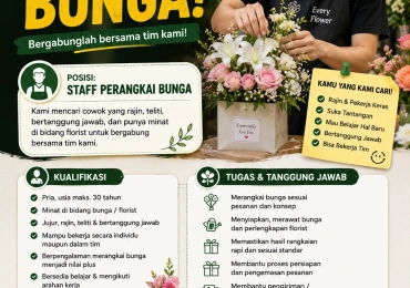 Lowongan Kerja Palangkaraya – Florist & Staf Toko (King Florist)